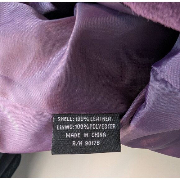 y2k Revue Purple Suede Ruched Button Front Jacket - Medium - Picture 11 of 11